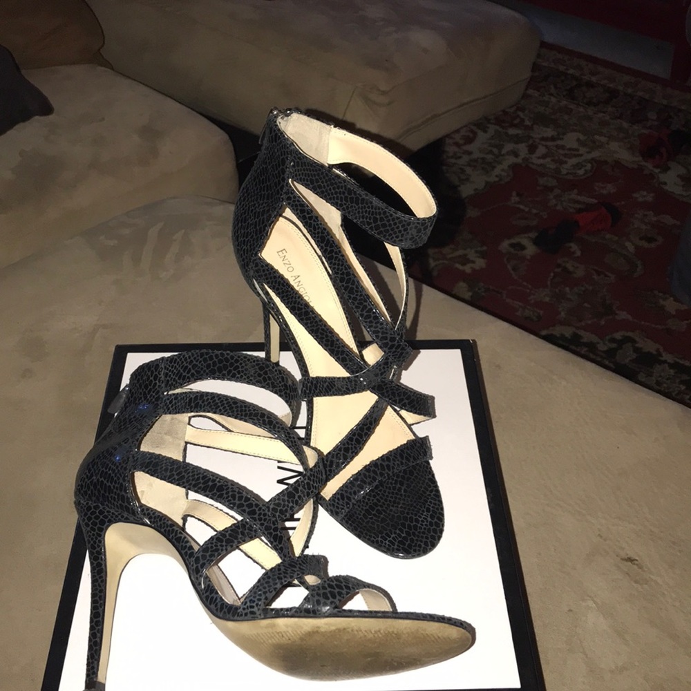 Black strappy dress sandals